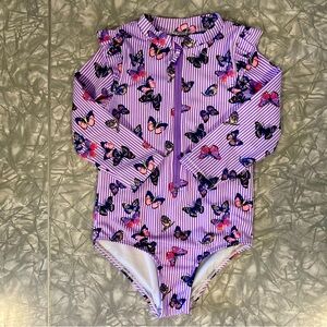 Kensie Girl Purple and Pink Butterfly Swimsuit